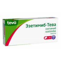 ЭЗЕТИМИБ-ТЕВА 10МГ. №30 ТАБ.