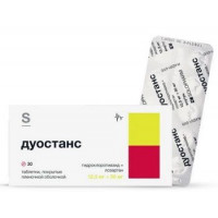 ДУОСТАНС 12,5МГ+50МГ. №30 ТАБ. П/П/О БЛИСТЕР /ГРОТЕКС/