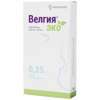 ВЕЛГИЯ ЭКО 0,25МГ/ДОЗА 0,5МЛ. №4 Р-Р Д/П/К ШПРИЦ-РУЧКА +ИГЛЫ №5 /ПРОМОМЕД/БИОХИМИК/ЗАВОД МЕДСИНТЕЗ/