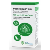 РЕСПИФОРБ ЭЙР 160МКГ.+4,5МКГ/ДОЗА №120 АЭРОЗОЛЬ Д/ИНГ. /ПСК ФАРМА/
